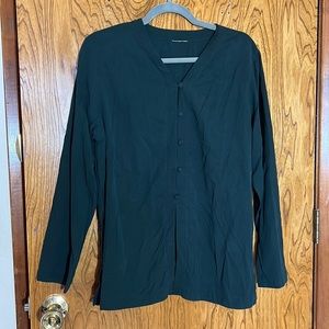 Forest green silk tunic